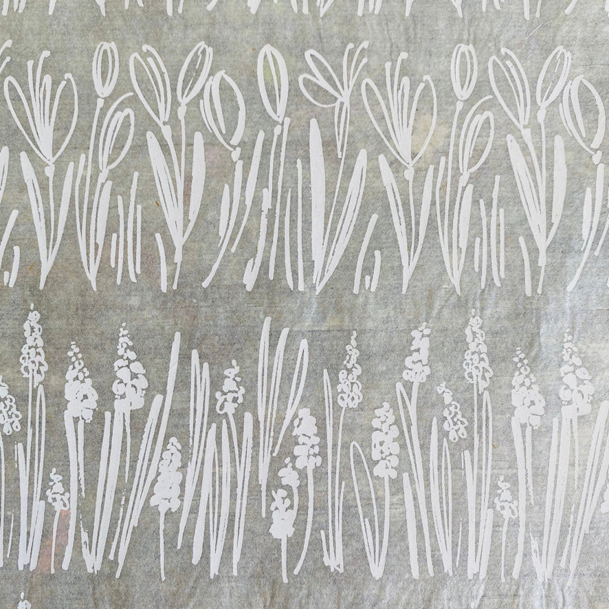 Elan Transfer Sketched Flowers